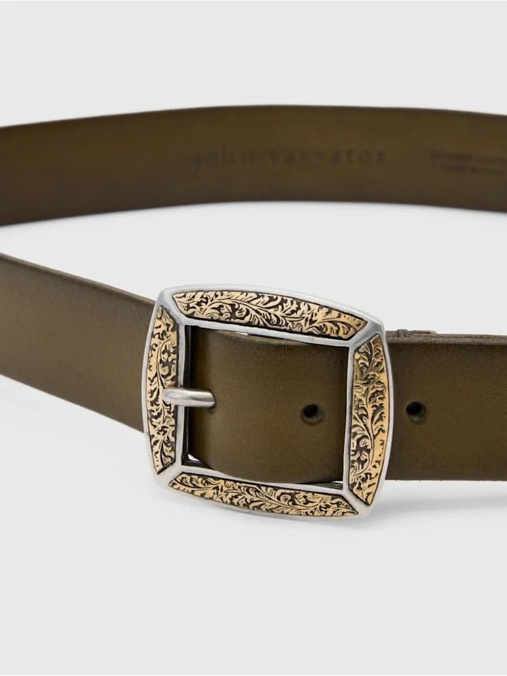 $368 John Varvatos Collection Mercer Filigree Belt Size 34